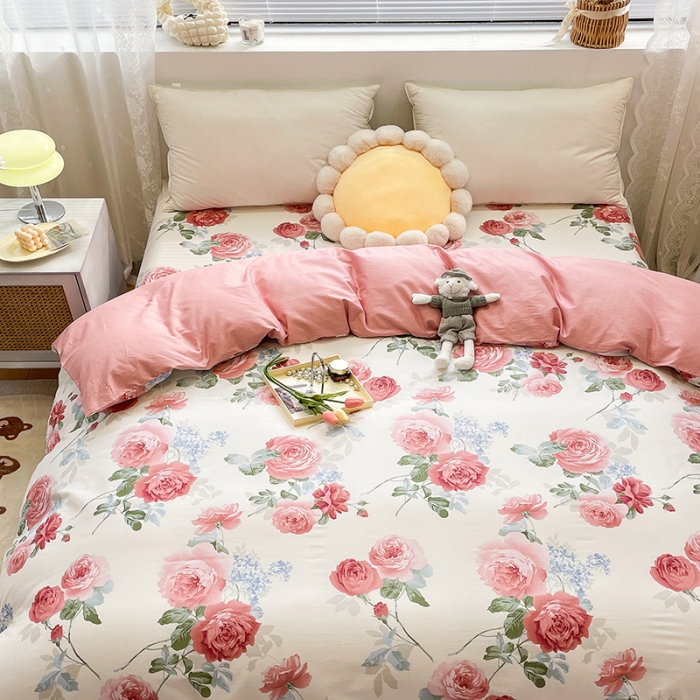 91家纺网 家纺一手货源 找家纺 绵庭 2023新款 全棉印花被套 锦上添花