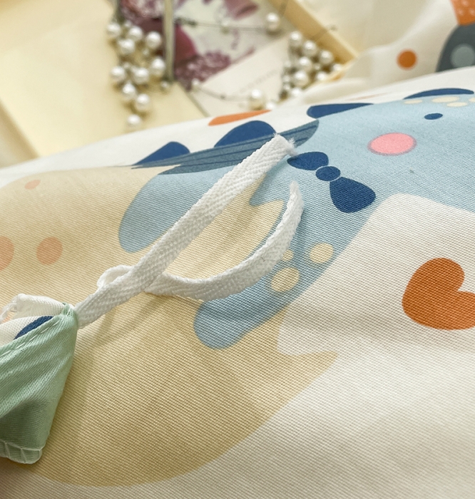 91家纺网 家纺一手货源 找家纺 绵庭 2023新款 全棉印花被套 恐龙世界