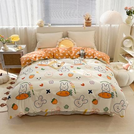 绵庭 2023新款 全棉印花被套 萝卜兔