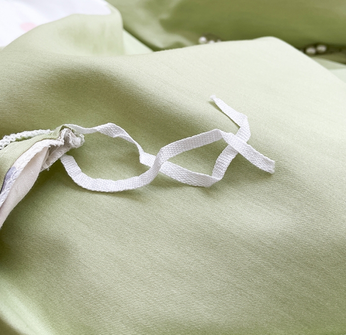 91家纺网 家纺一手货源 找家纺 绵庭 2023新款 全棉印花被套 萌萌兔 绿