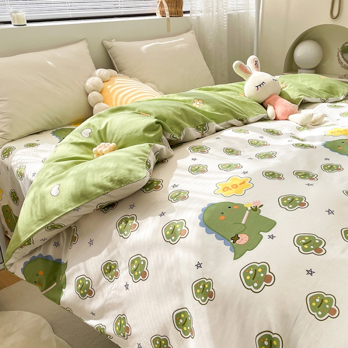 91家纺网 家纺一手货源 找家纺 绵庭 2023新款 全棉印花被套 魔法龙