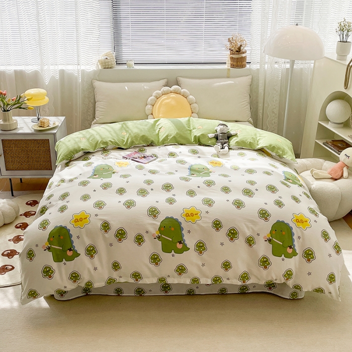 91家纺网 家纺一手货源 找家纺 绵庭 2023新款 全棉印花被套 魔法龙