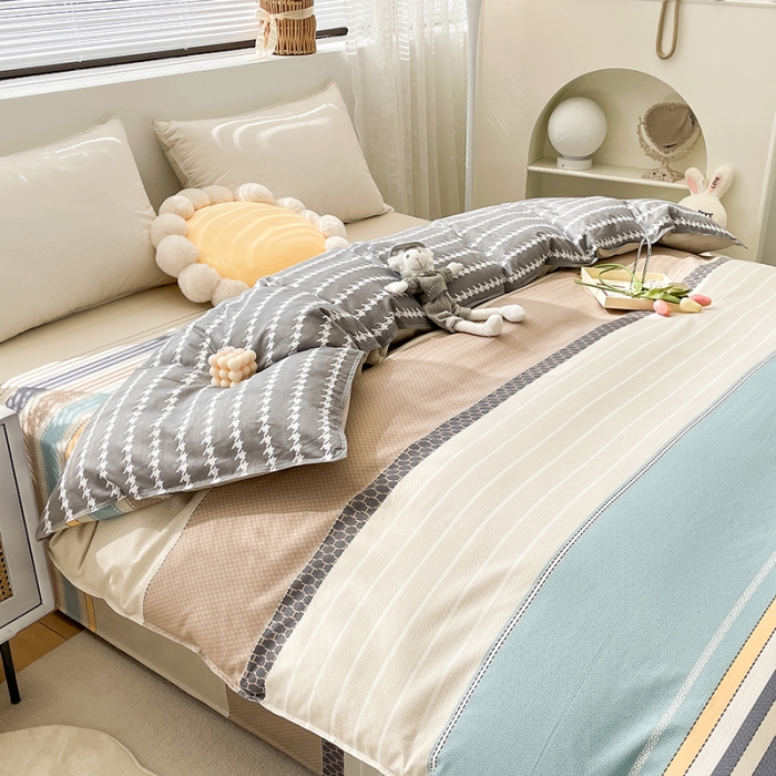 91家纺网 家纺一手货源 找家纺 绵庭 2023新款 全棉印花被套 莫兰迪-兰