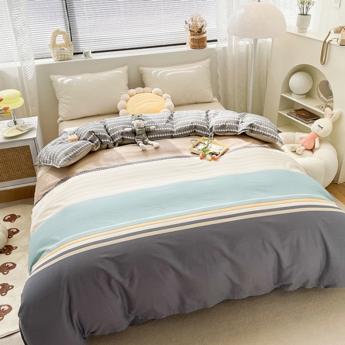 91家纺网 家纺一手货源 找家纺 绵庭 2023新款 全棉印花被套 莫兰迪-兰