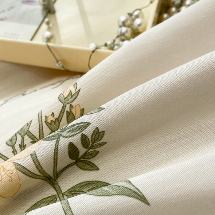 91家纺网 家纺一手货源 找家纺 绵庭 2023新款 全棉印花被套 清然花香