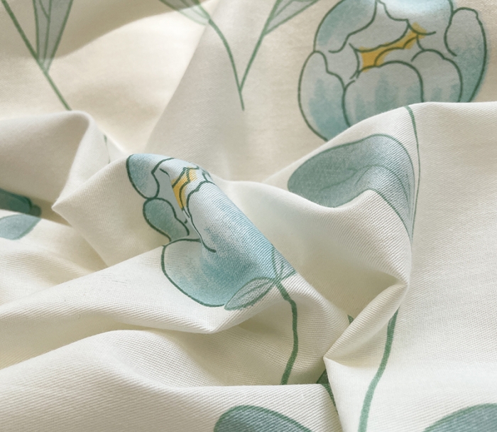 91家纺网 家纺一手货源 找家纺 绵庭 2023新款 全棉印花被套 水榭听香