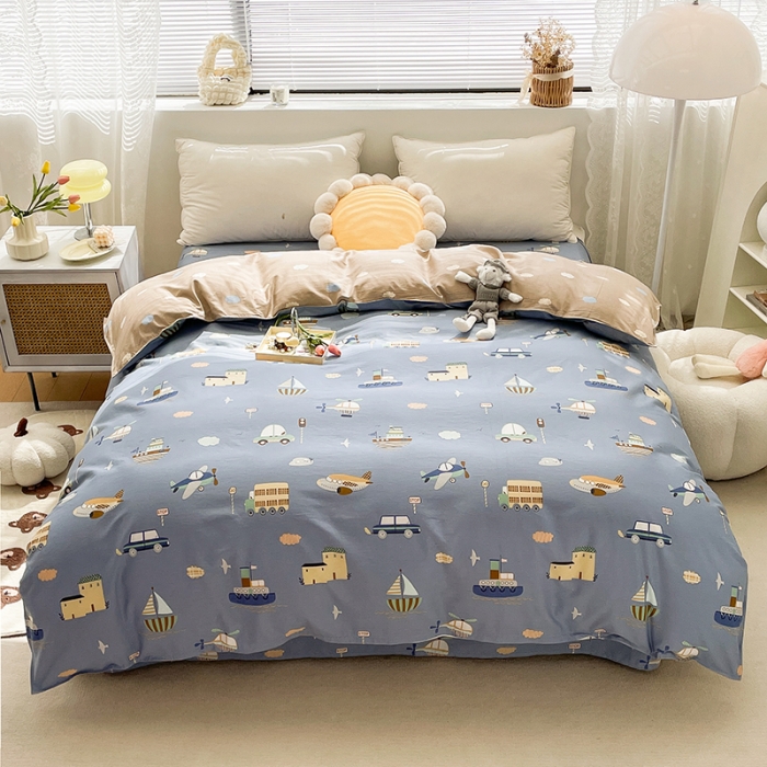 91家纺网 家纺一手货源 找家纺 绵庭 2023新款 全棉印花被套 玩具乐园-兰