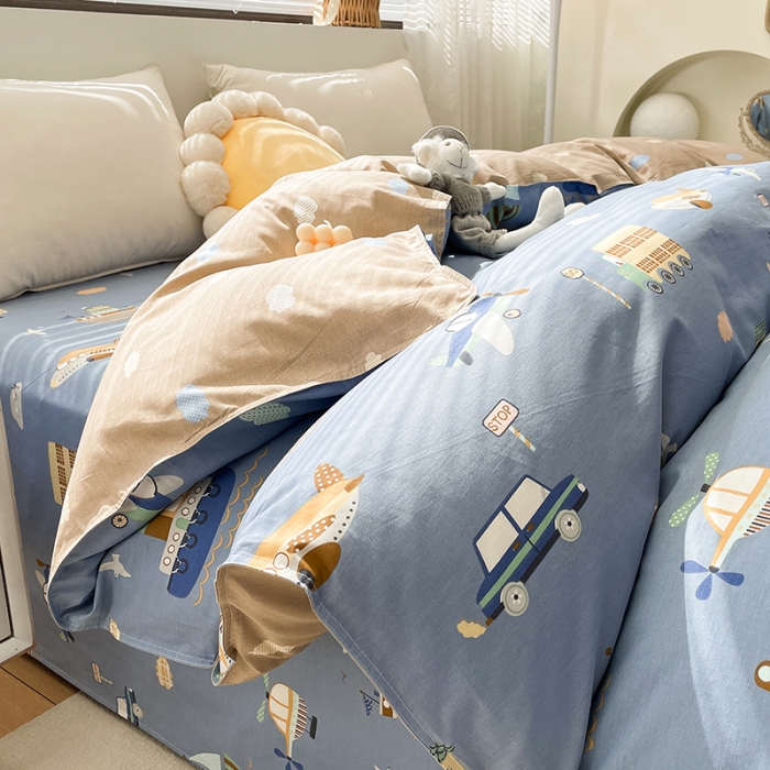 91家纺网 家纺一手货源 找家纺 绵庭 2023新款 全棉印花被套 玩具乐园-兰