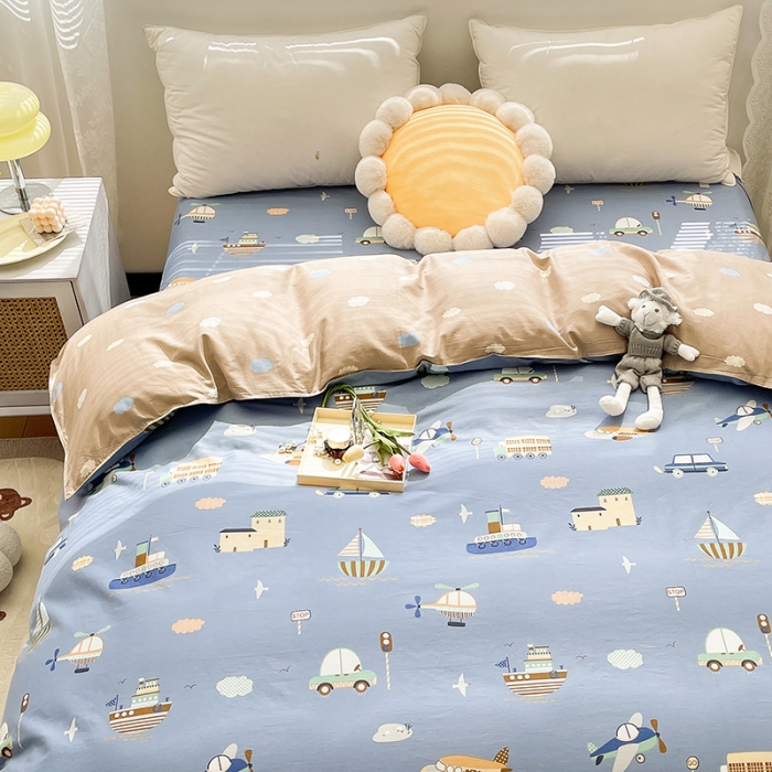 91家纺网 家纺一手货源 找家纺 绵庭 2023新款 全棉印花被套 玩具乐园-兰