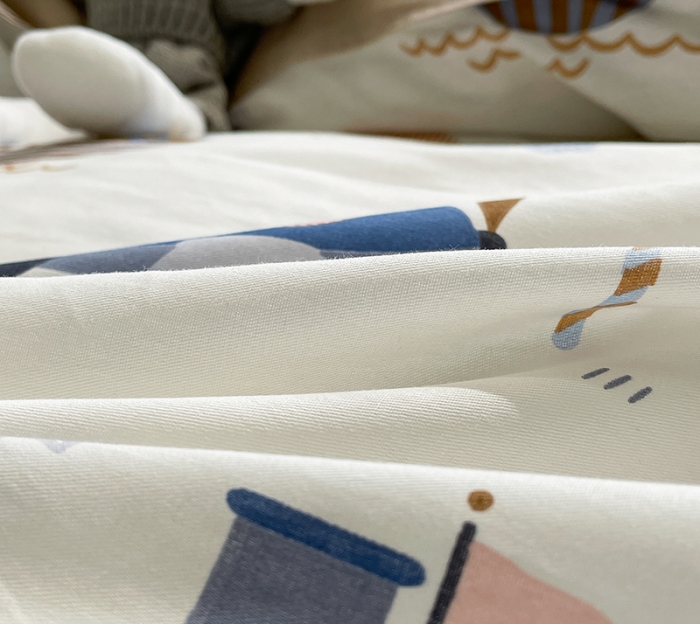 91家纺网 家纺一手货源 找家纺 绵庭 2023新款 全棉印花被套 玩具乐园-米