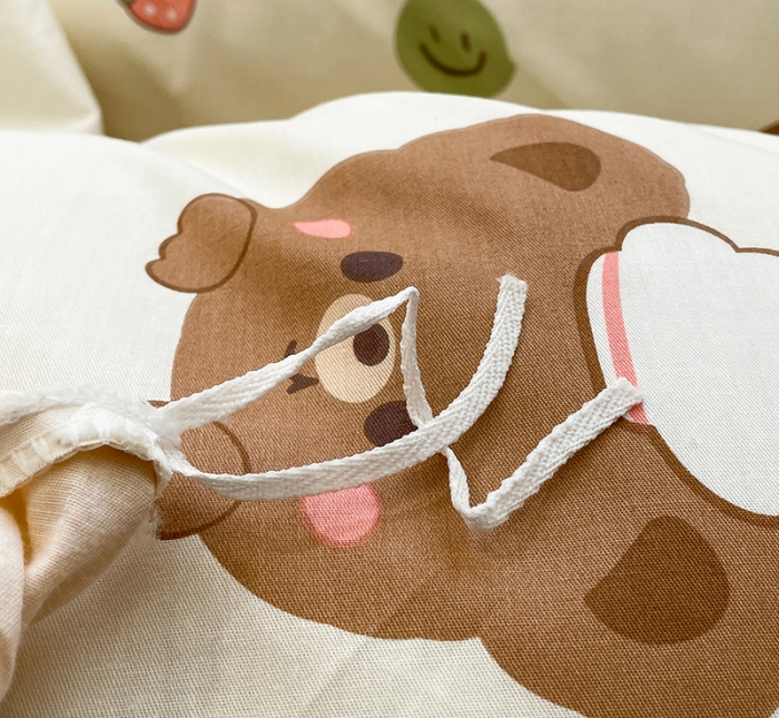 91家纺网 家纺一手货源 找家纺 绵庭 2023新款 全棉印花被套 熊宝宝