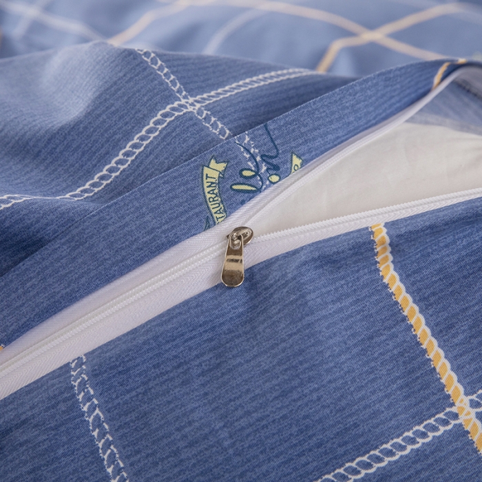 91家纺网 家纺一手货源 找家纺 凌云家纺 2025新款全棉学生全包床笠三件套 似水流年