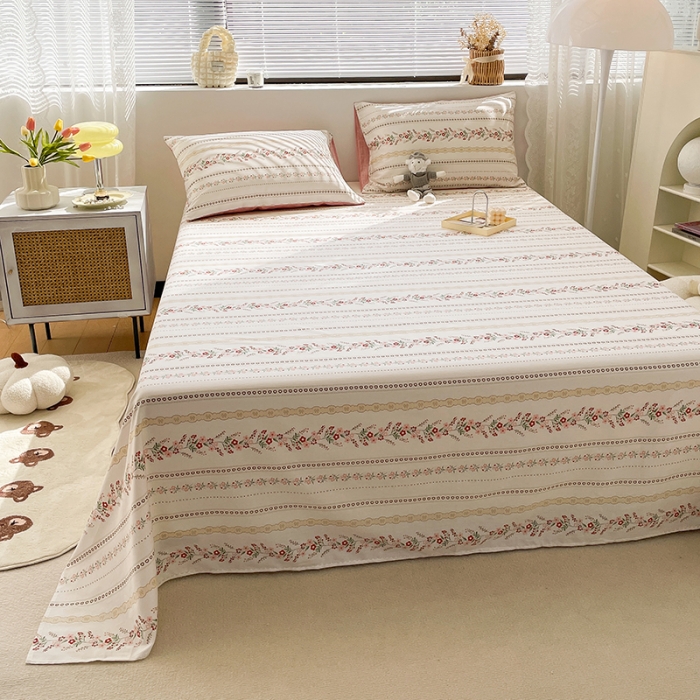 91家纺网 家纺一手货源 找家纺 绵庭 2023新款 全棉印花床单 艾瑞拉