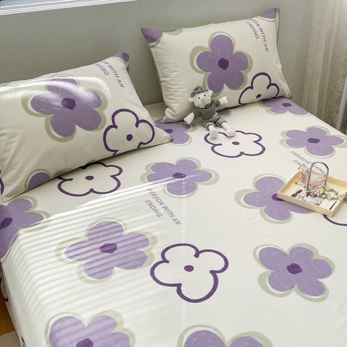 91家纺网 家纺一手货源 找家纺 绵庭 2023新款 全棉印花床单 花仑