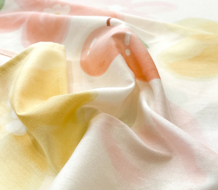 91家纺网 家纺一手货源 找家纺 绵庭 2023新款 全棉印花床单 花蜜悠然