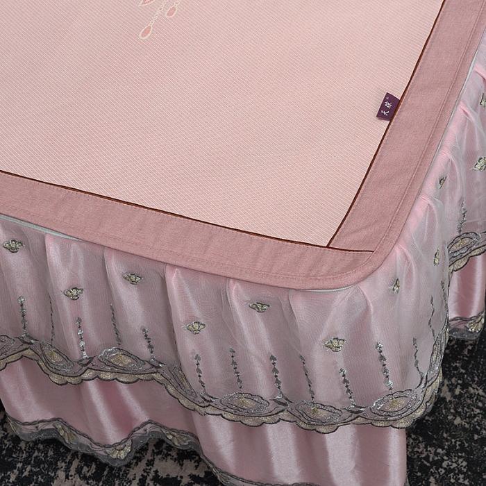 91家纺网 家纺一手货源 找家纺 2024床裙冰丝席夏凉席空调席居家席子学生宿舍爱意清欢