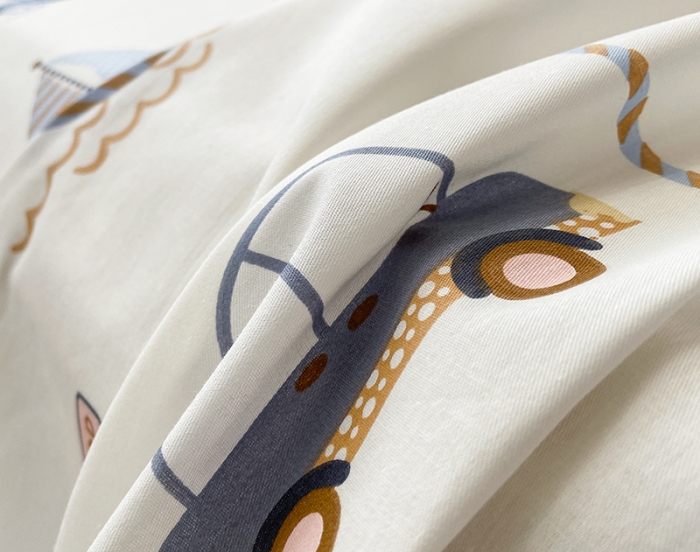 91家纺网 家纺一手货源 找家纺 绵庭 2023新款 全棉印花床单 玩具乐园-米