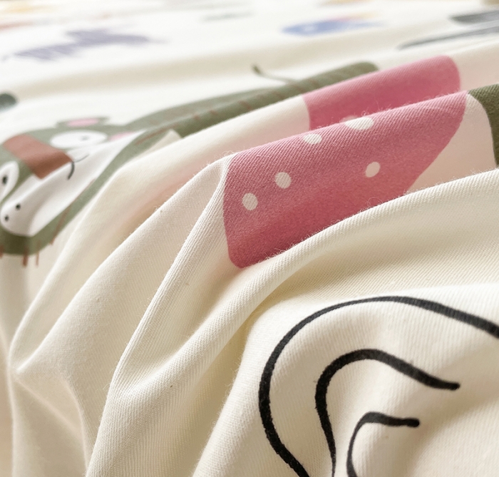 91家纺网 家纺一手货源 找家纺 绵庭 2023新款 全棉印花床单 野生动物园