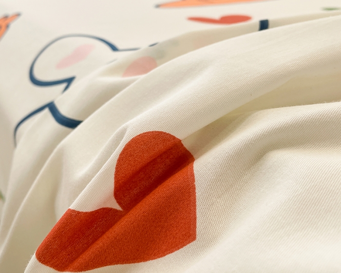 91家纺网 家纺一手货源 找家纺 绵庭 2023新款 全棉印花床单 萝卜兔