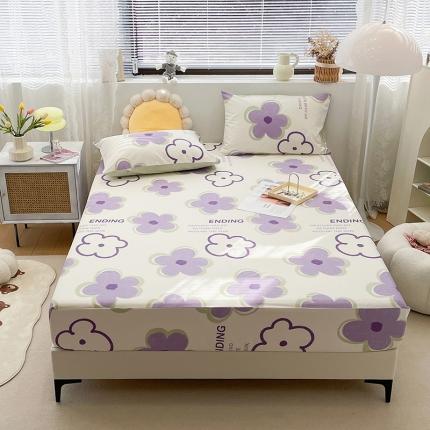 91家纺网 家纺一手货源 找家纺 绵庭 2023新款 全棉印花床笠 花仑