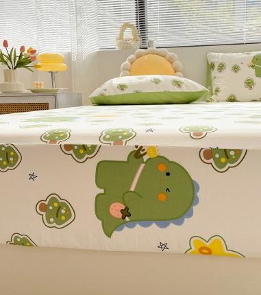 91家纺网 家纺一手货源 找家纺 绵庭 2023新款 全棉印花床笠 魔法龙