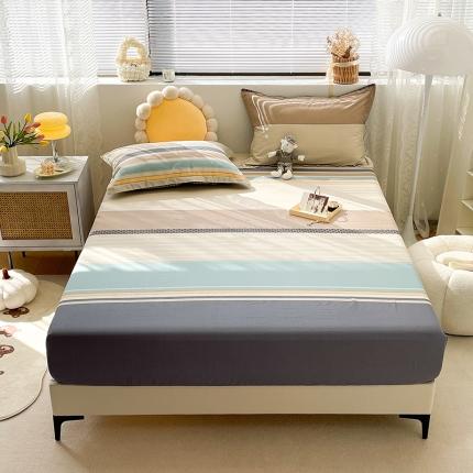 91家纺网 家纺一手货源 找家纺 绵庭 2023新款 全棉印花床笠 莫兰迪-兰