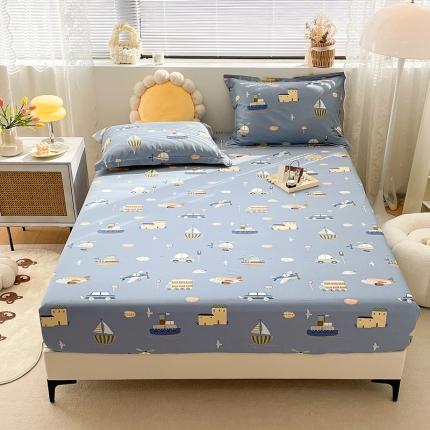 91家纺网 家纺一手货源 找家纺 绵庭 2023新款 全棉印花床笠 玩具乐园-兰