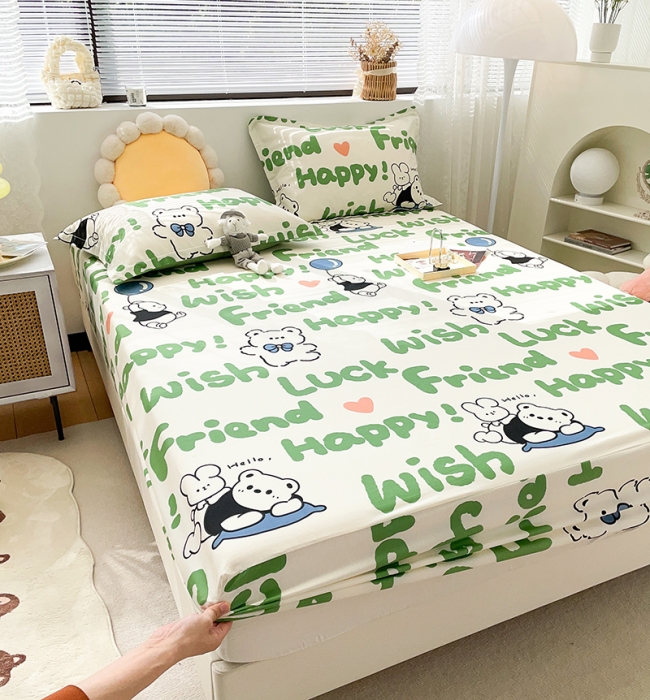 91家纺网 家纺一手货源 找家纺 （总）绵庭 2023新款 全棉印花床笠