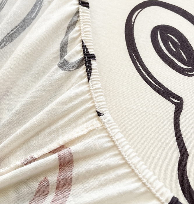 91家纺网 家纺一手货源 找家纺 绵庭 2023新款 全棉印花床笠 萌宠