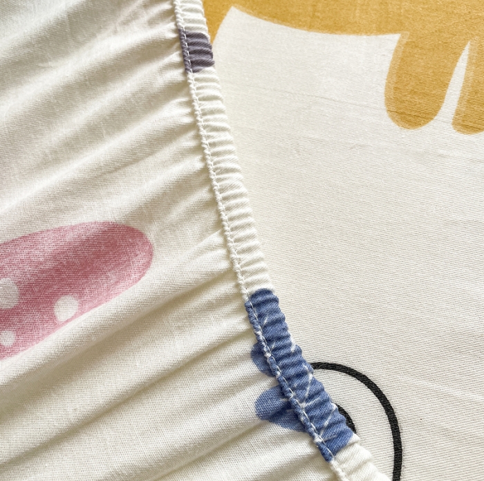 91家纺网 家纺一手货源 找家纺 绵庭 2023新款 全棉印花床笠 野生动物园