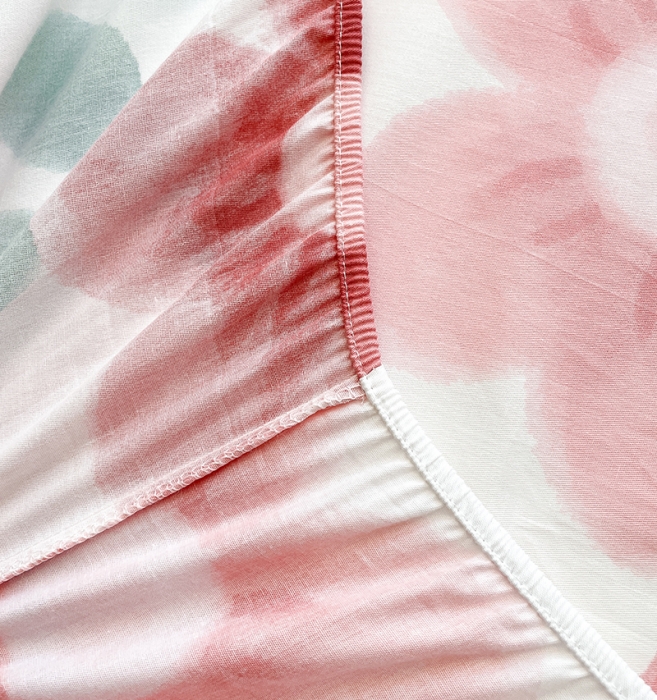 91家纺网 家纺一手货源 找家纺 绵庭 2023新款 全棉印花床笠 云梦花间