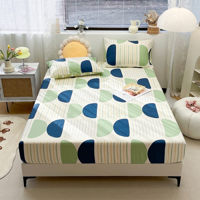 91家纺网 家纺一手货源 找家纺 绵庭 2023新款 全棉印花床笠 自由空间