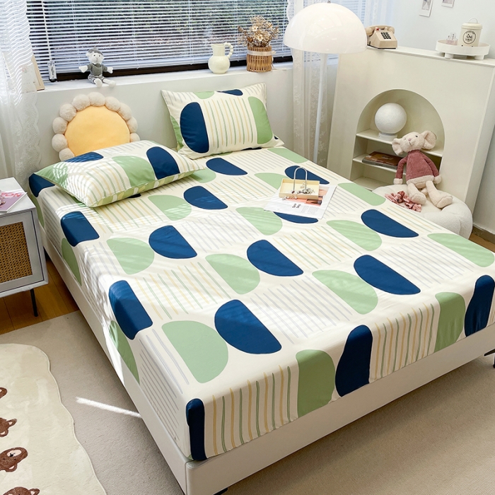 91家纺网 家纺一手货源 找家纺 绵庭 2023新款 全棉印花床笠 自由空间