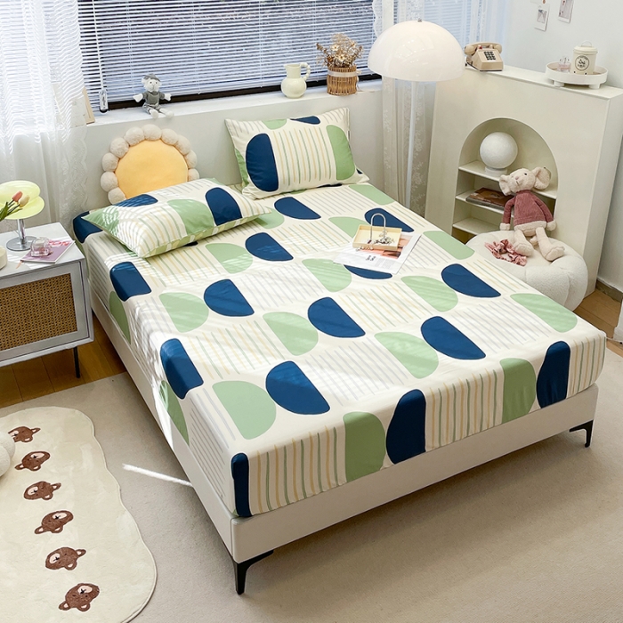 91家纺网 家纺一手货源 找家纺 绵庭 2023新款 全棉印花床笠 自由空间