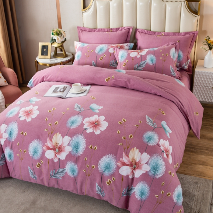 91家纺网 家纺一手货源 找家纺 （总2）金纱玉纺 2022新款全棉磨毛四件套