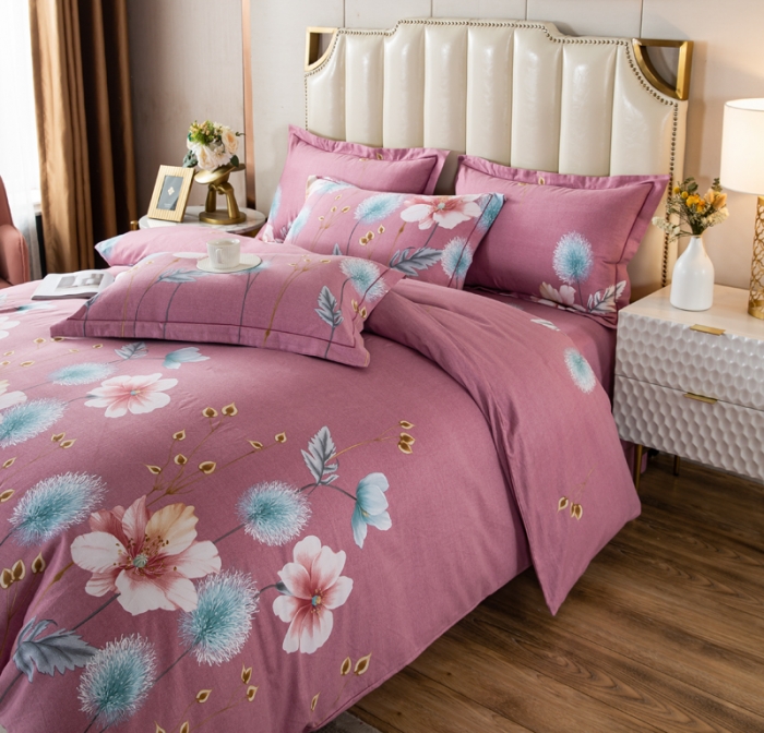 91家纺网 家纺一手货源 找家纺 （总2）金纱玉纺 2022新款全棉磨毛四件套