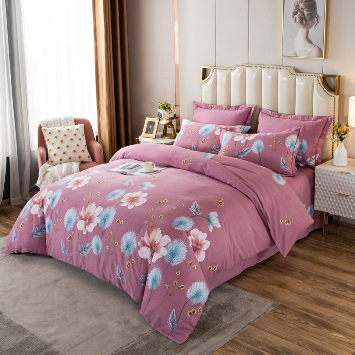 91家纺网 家纺一手货源 找家纺 （总2）金纱玉纺 2022新款全棉磨毛四件套