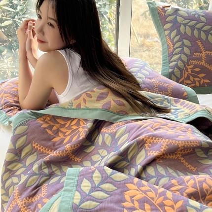 91家纺网 家纺一手货源 找家纺 棠薇 2024新款60S纯棉细纱毛巾被盖毯夏凉被空调被夏被 夏日森林