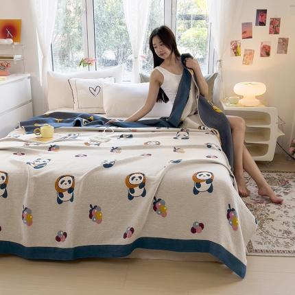 91家纺网 家纺一手货源 找家纺 （总）棠薇2023新款四层全棉宽边一体纱布盖毯夏被夏凉被空调被床单床盖