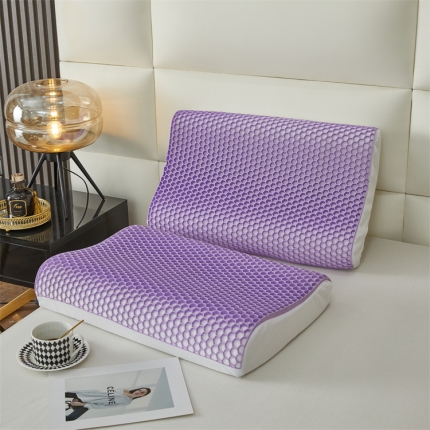 91家纺网 家纺一手货源 找家纺 夏季新款TPE凉感天然乳胶枕夏季凉爽枕头成人单人颈椎枕