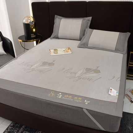 91家纺网 家纺一手货源 找家纺 2023冰丝席空调席居家学生宿舍瞎子冰丝席花恋