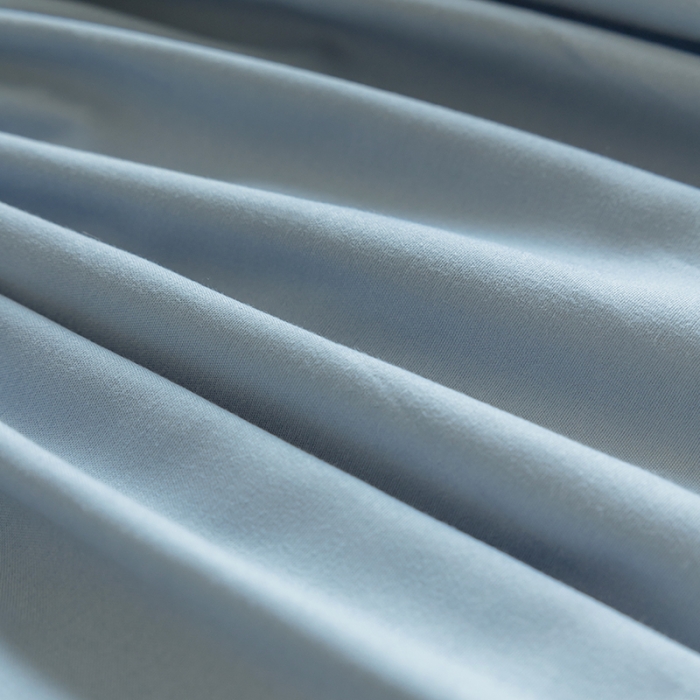 91家纺网 家纺一手货源 找家纺 乐沐2023新款水洗棉亲肤磨毛床笠 雾蓝