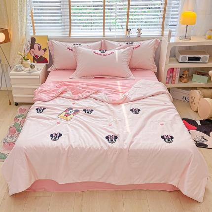 91家纺网 家纺一手货源 找家纺 丽美人 2023新款大版迪士尼卡通夏被四件套 米妮