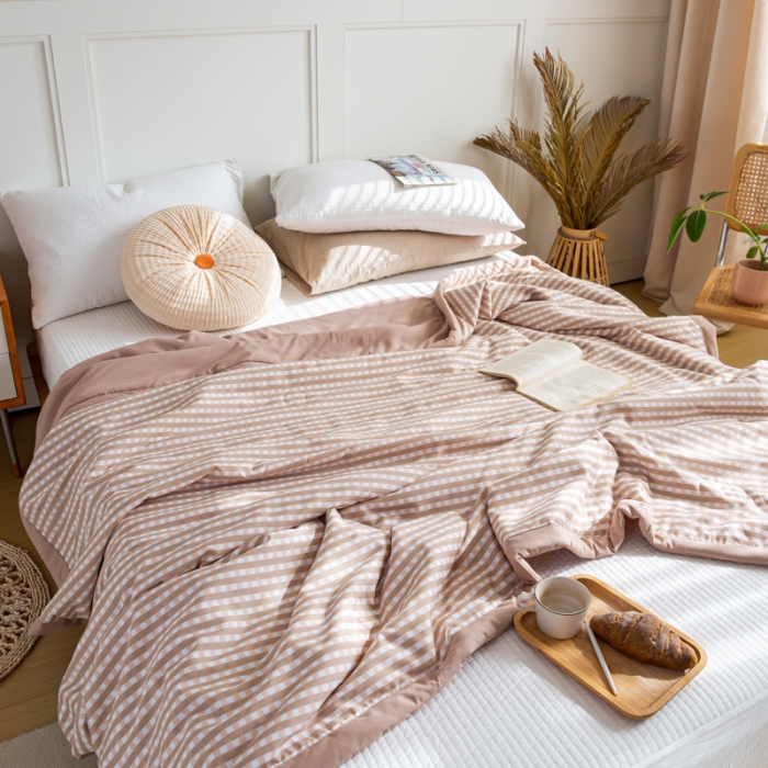 91家纺网 家纺一手货源 找家纺 （总）羋多家纺 2023年新款日式手工包德芙棉磨毛夏被