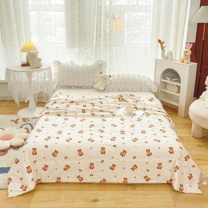 91家纺网 家纺一手货源 找家纺 (总)心梦泽 2025新款全棉双层纱大豆纤维夏凉被