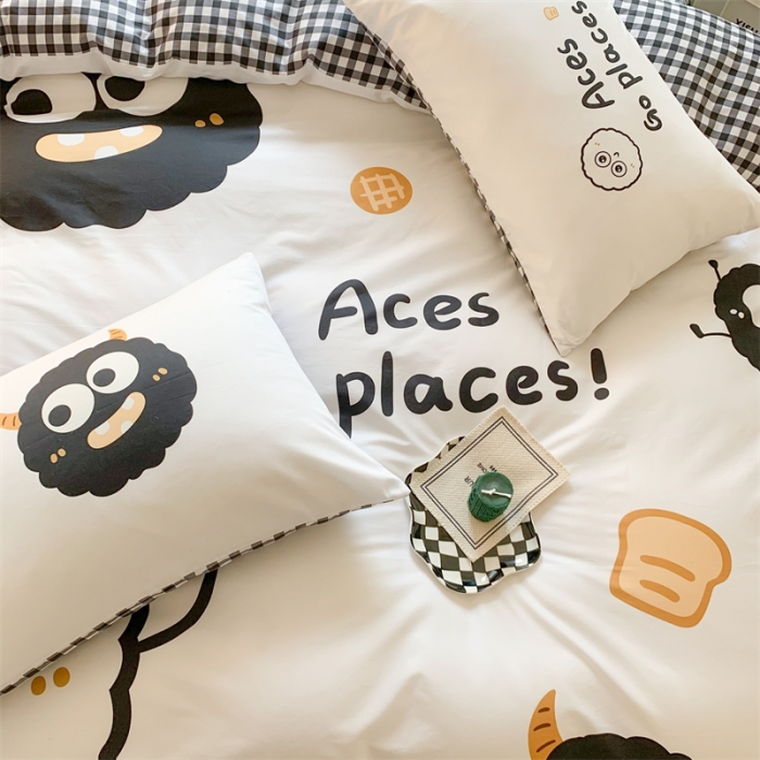 91家纺网 家纺一手货源 找家纺 澳萝拉 进口环保数码印染 全棉数码大版花型套件 黑煤球