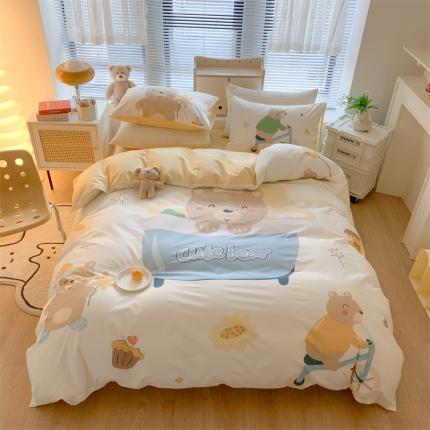 91家纺网 家纺一手货源 找家纺 澳萝拉 进口环保数码印染 全棉数码大版花型套件 可爱熊