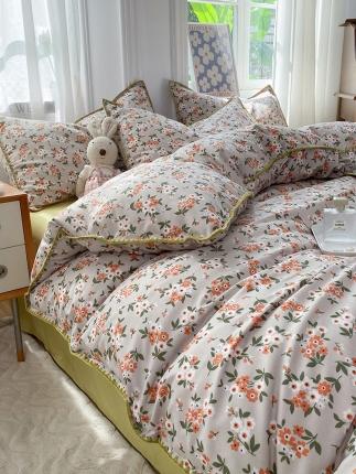 妖妖家纺 2023天丝凉感贝克边四件套 静香