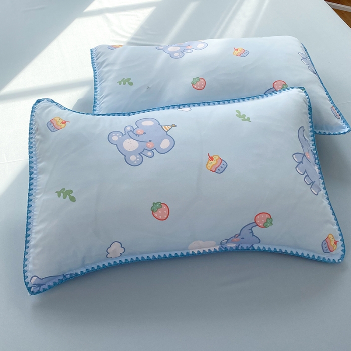 91家纺网 家纺一手货源 找家纺 妖妖家纺 2023印花水洗双层纱贝克绣四件套 草莓象