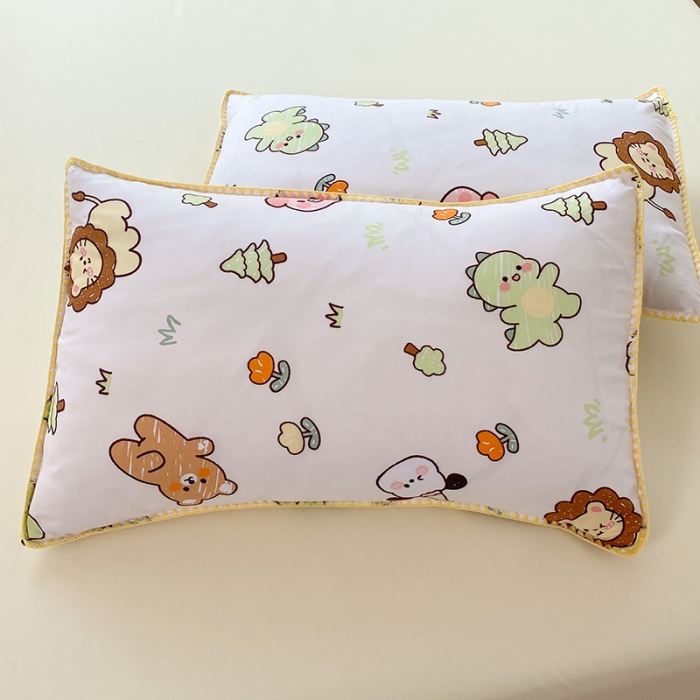 91家纺网 家纺一手货源 找家纺 妖妖家纺 2023印花水洗双层纱贝克绣四件套 动物世界